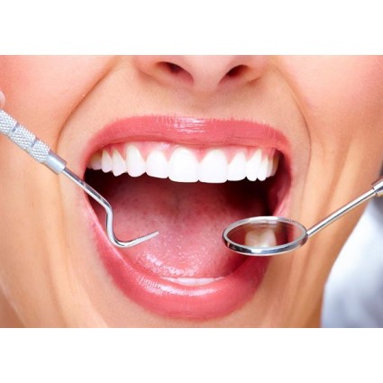 Tandreiniging set 4 delen voor tandheelkundige hygiëne - 1 mondspiegel, 2x Curette tandreiniger, 1 schraper
