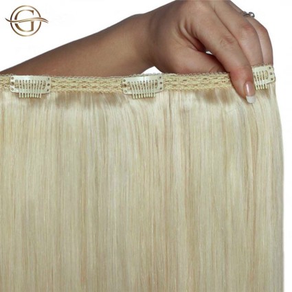Clip on hair extensions #613 Blonde - 7 stuks - 60 cm | Gold24