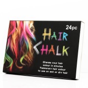 Hair Chalk set van 24 - Tijdelijke Haarkleuring met Krijt