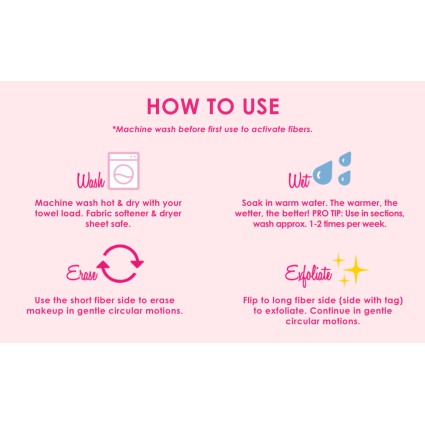 Makeup Remover Towel - Verwijdert gemakkelijk al je make-up - Roze