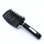 TBC Detangling Boar Bristle Brush - ontklittende haarborstel met zwijnenhaar - zwart