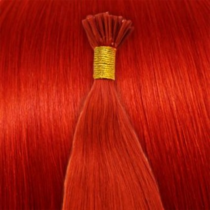 Cold Fusion hair extensions - 60 cm - Rood
