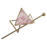 Chris Rubin Cora schieten haargesp - roze kristal