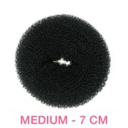 Haar Donut Zwart - MEDIUM 7 cm 