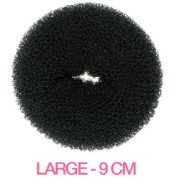 Haar Donut Zwart - LARGE 9 cm 