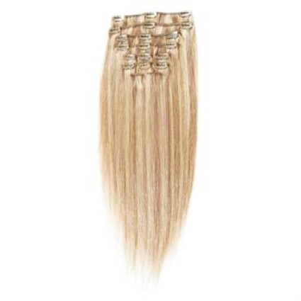 Clip-on hair extensions - 50 cm -  #27/613 Lichtblond Mix