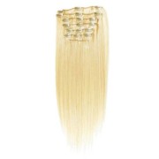 Clip-on hair extensions - 50 cm - #613 Blond