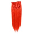 Clip-on hair extensions - 65 cm - Rood