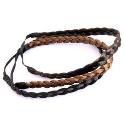 Haarband met gevlecht haar - div. kleuren