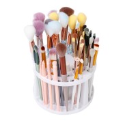 Make -upborstelorganisator - houdt vast tot 49 borstels / borstels - wit