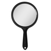 Uniq ronde dubbele - zwijlende handheld spiegel - zwart