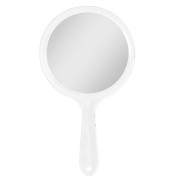 Uniq rond dubbelzijdige handheld spiegel - wit